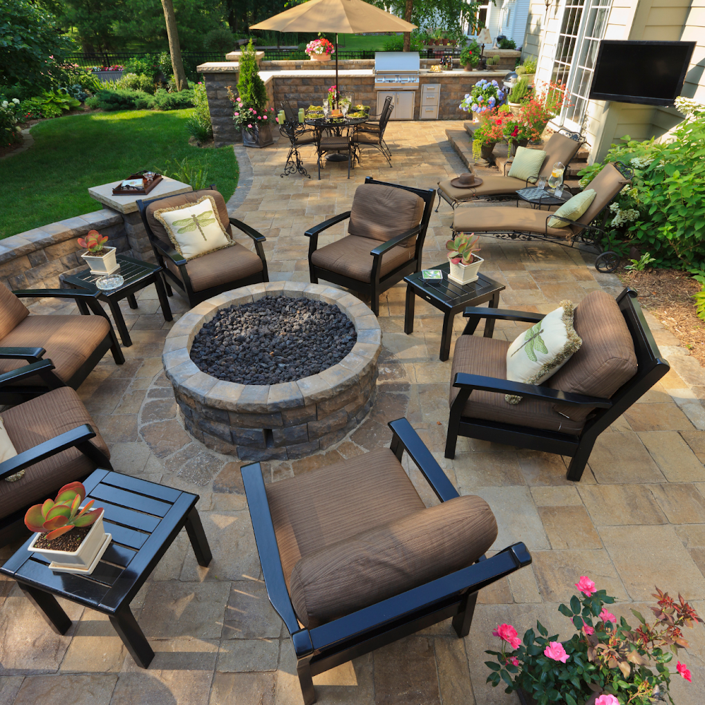 Custom outdoor living space and pool surround in Clifton Park NY