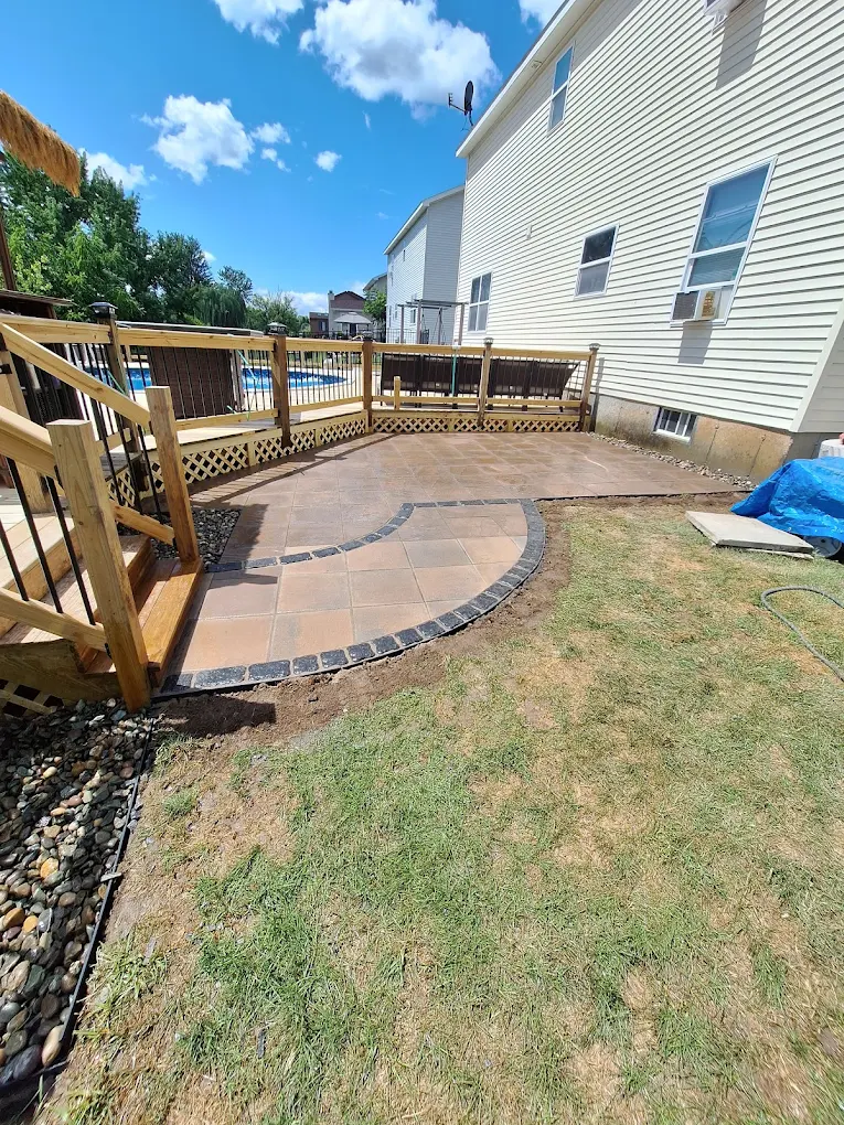 Premium travertine pool deck pavers by Eldi Pro Hardscaping