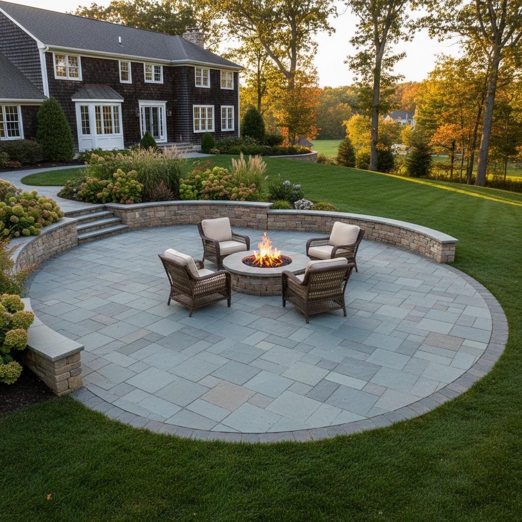 Voorheesville natural stone patio construction