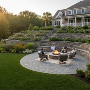 Erosion control retaining wall construction Latham NY