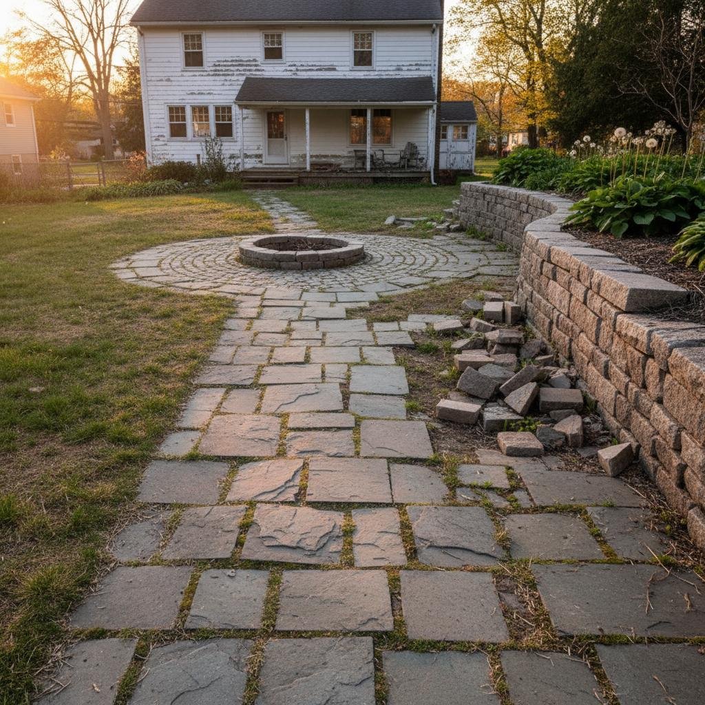 uneven paver walkway leveling Latham NY