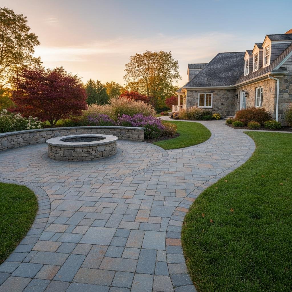 Guilderland bluestone walkway installation
