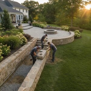 leaning block wall repair Guilderland