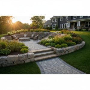 front yard curb appeal landscaping Latham NY