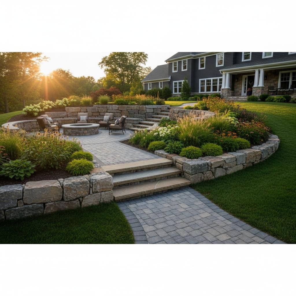 front yard curb appeal landscaping Latham NY