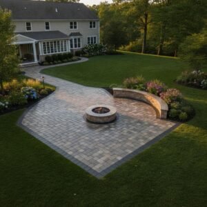 poor backyard drainage permeable paver installation Saratoga Springs